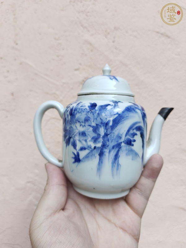 古玩陶瓷青花花鳥紋茶壺真品鑒賞圖