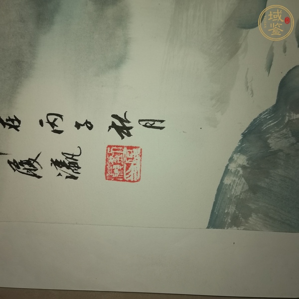 古玩字畫(huà)劉履瀛山水斗方真品鑒賞圖