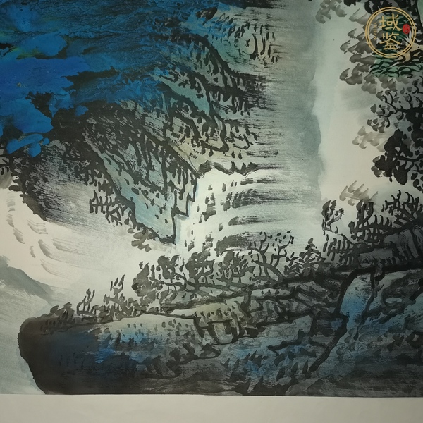 古玩字畫(huà)劉履瀛山水斗方真品鑒賞圖