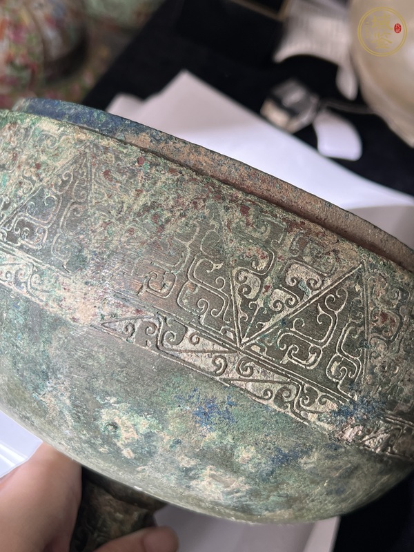 古玩銅器青銅蓋豆真品鑒賞圖