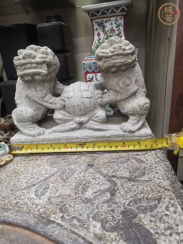 古玩雜項雙獅戲球真品鑒賞圖