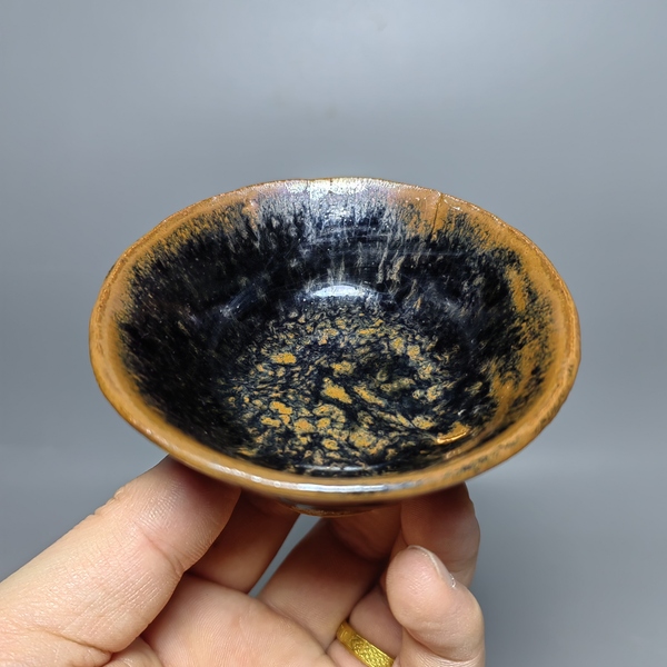古玩陶瓷元代磁州窯茶盞拍賣,當前價格386元