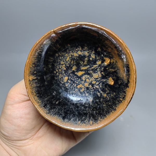 古玩陶瓷元代磁州窯茶盞拍賣,當前價格386元
