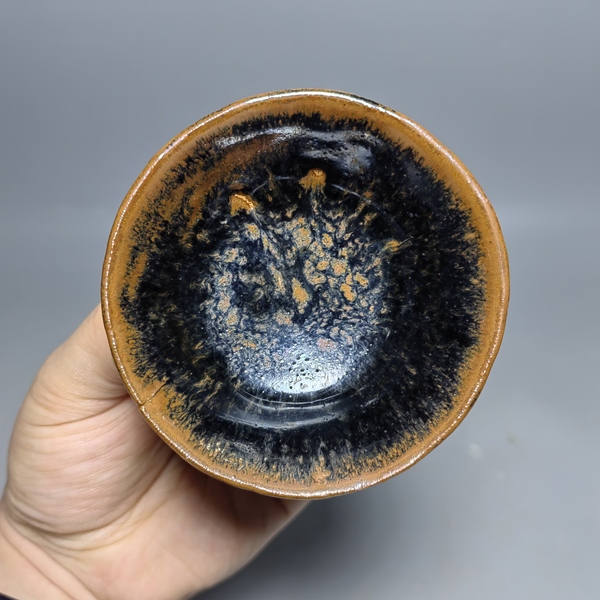 古玩陶瓷元代磁州窯茶盞拍賣,當前價格386元