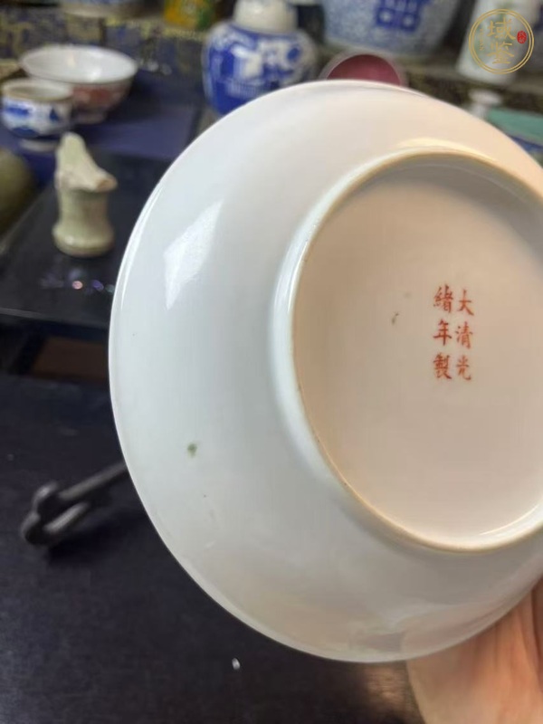 古玩陶瓷龍鳳紋青花盤真品鑒賞圖