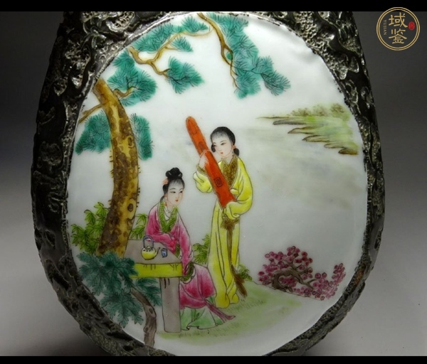 古玩陶瓷仕女紋樂器真品鑒賞圖