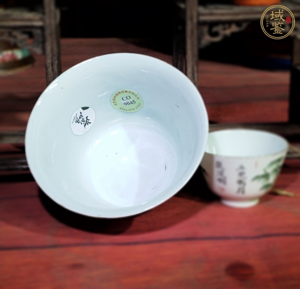 古玩陶瓷青花折枝花卉紋茶碗 真品鑒賞圖