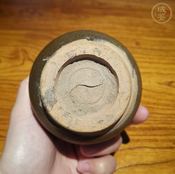 古玩陶瓷磁州窯茶葉末釉蘋果瓶真品鑒賞圖