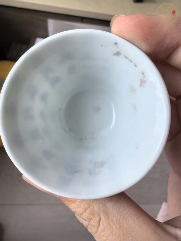 古玩陶瓷青花詩(shī)文杯真品鑒賞圖