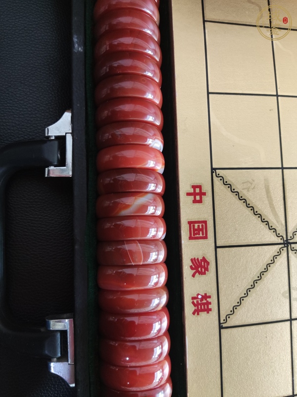 古玩玉器瑪瑙象棋真品鑒賞圖