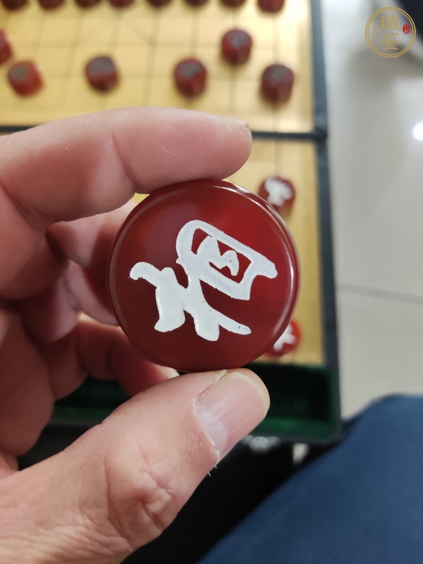 古玩玉器瑪瑙象棋真品鑒賞圖