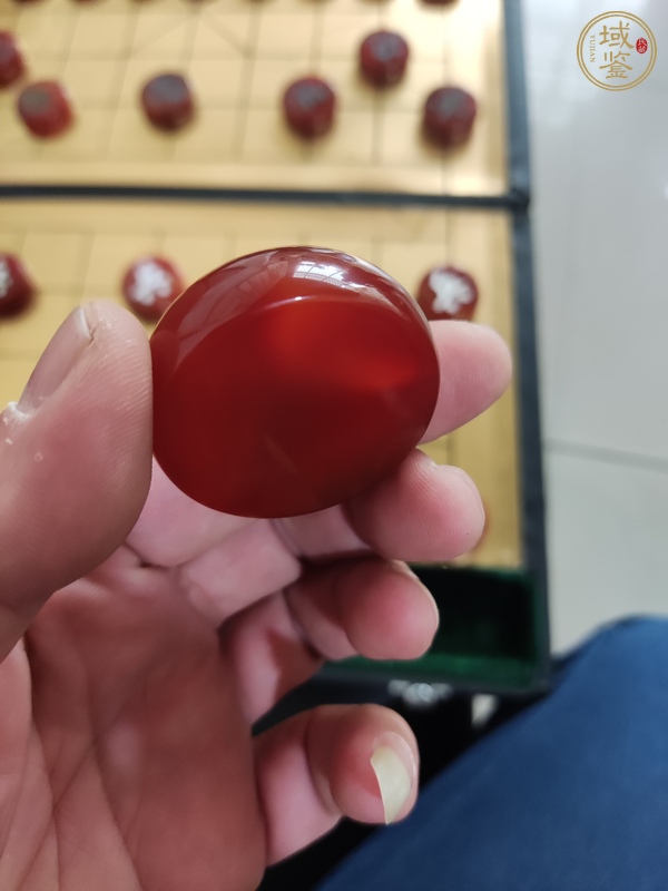 古玩玉器瑪瑙象棋真品鑒賞圖