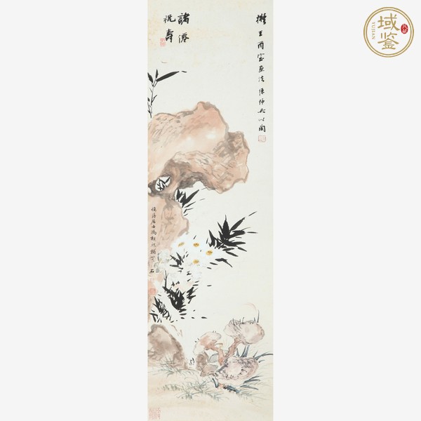 古玩字畫(huà)馮超然等合作花鳥(niǎo)真品鑒賞圖