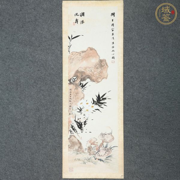 古玩字畫(huà)馮超然等合作花鳥(niǎo)真品鑒賞圖