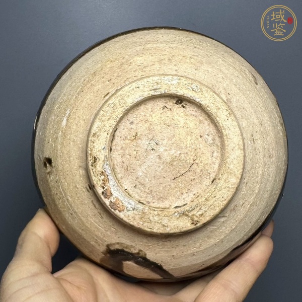 古玩陶瓷磁州窯黑釉鐵銹斑茶入真品鑒賞圖