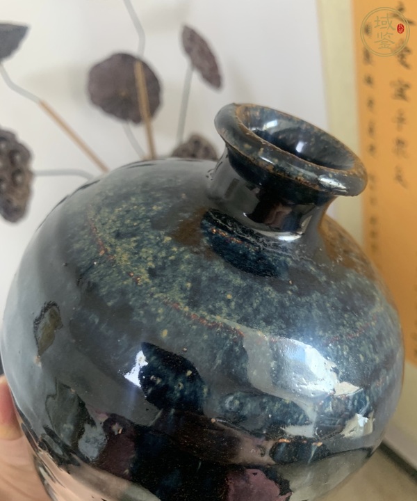 古玩陶瓷金元時期黑釉梅瓶真品鑒賞圖