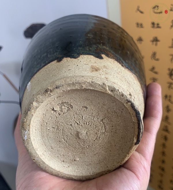 古玩陶瓷磁州窯窯變黑釉梅瓶真品鑒賞圖