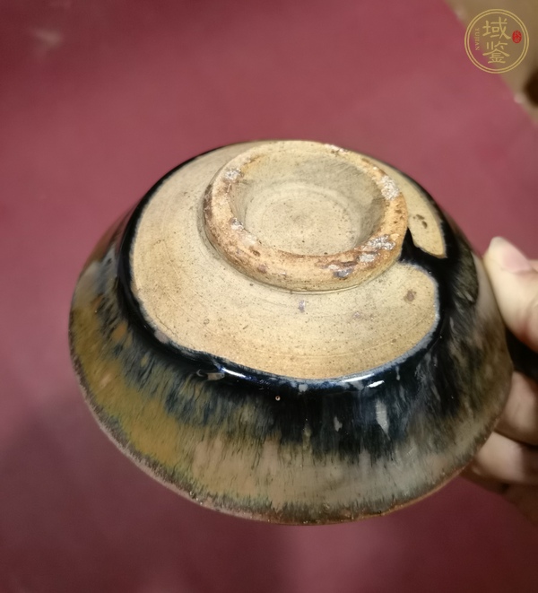 古玩陶瓷磁州窯兔毫釉茶碗真品鑒賞圖