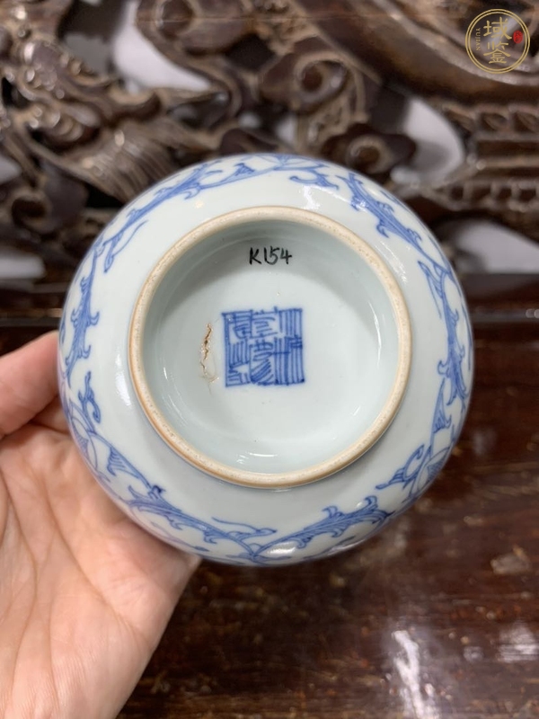 古玩陶瓷嘉慶青花碗真品鑒賞圖