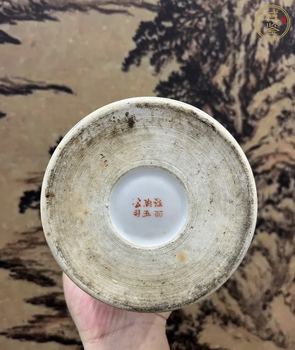 古玩陶瓷花鳥紋帽筒真品鑒賞圖