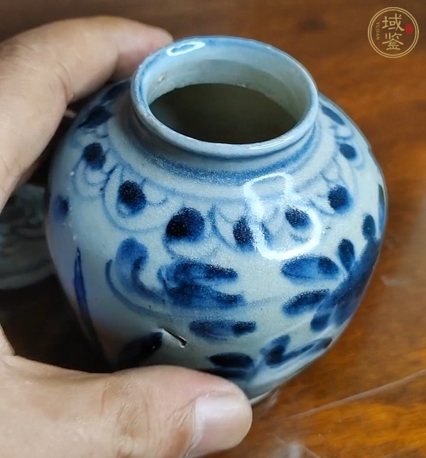 古玩陶瓷青花花鳥(niǎo)紋蓋罐，疑似復(fù)窯真品鑒賞圖