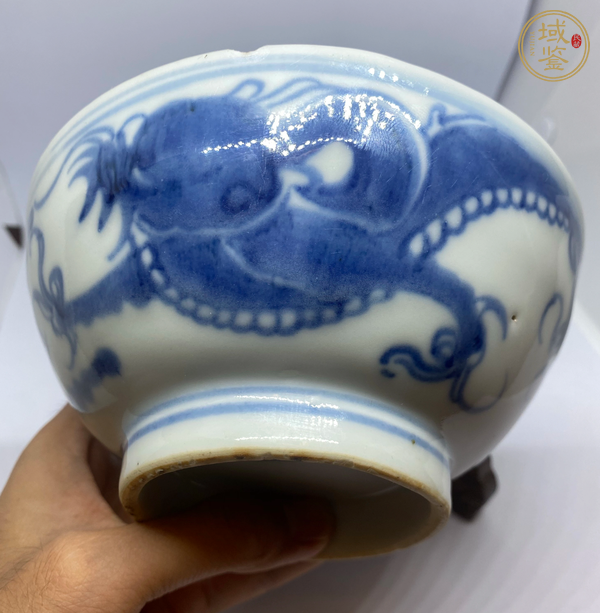 古玩陶瓷龍紋青花碗真品鑒賞圖