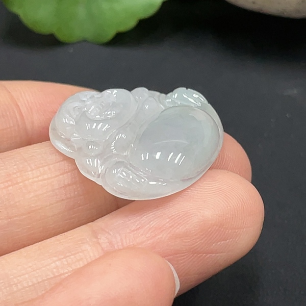 古玩玉器42天然翡翠彌勒佛墜拍賣,當前價格298元