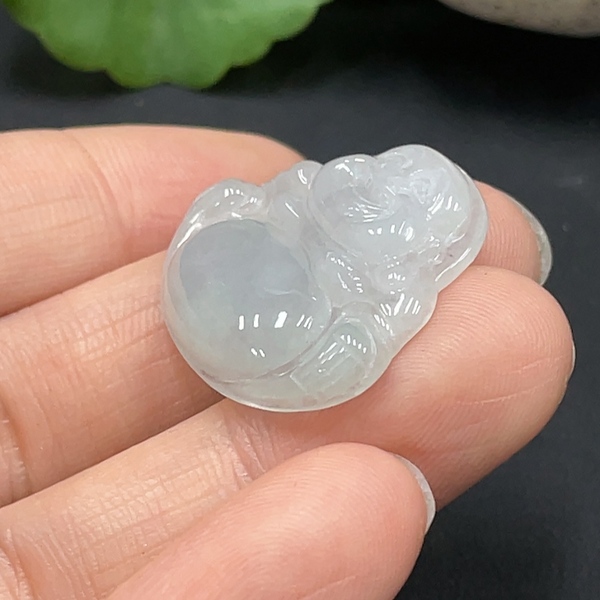 古玩玉器42天然翡翠彌勒佛墜拍賣,當前價格298元