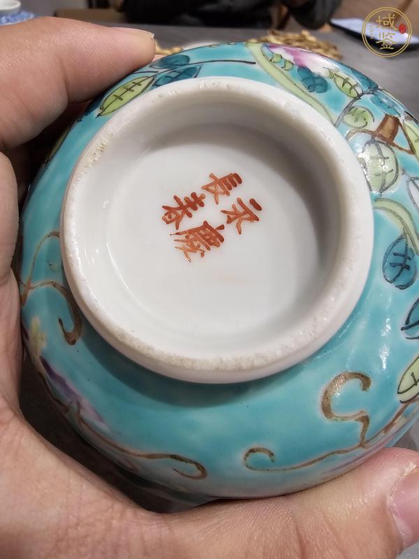 古玩陶瓷粉彩大雅齋風(fēng)格茶碗真品鑒賞圖