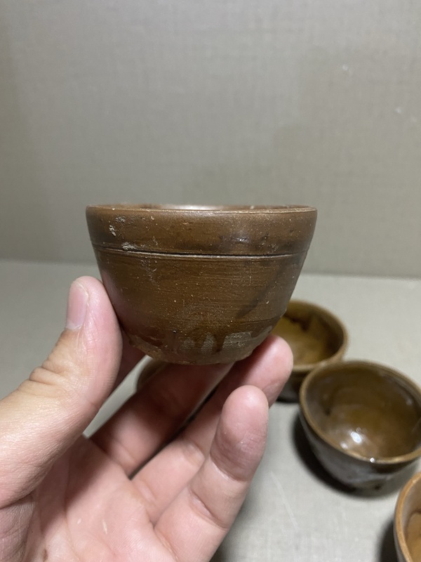 古玩陶瓷褐釉茶碗拍賣，當前價格380元