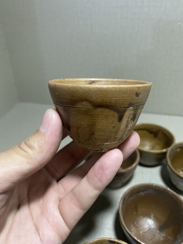 古玩陶瓷褐釉茶碗拍賣，當前價格380元