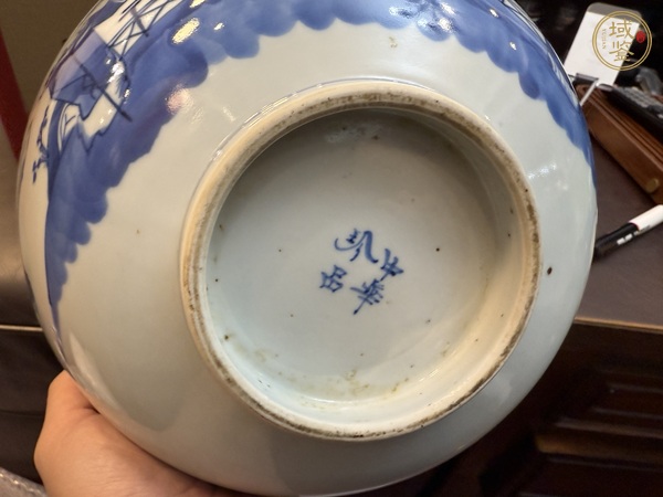 古玩陶瓷青花三星高照圖茶碗真品鑒賞圖