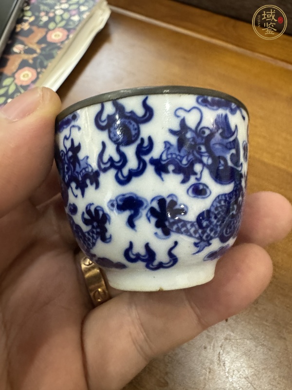 古玩陶瓷青花蓋碗真品鑒賞圖