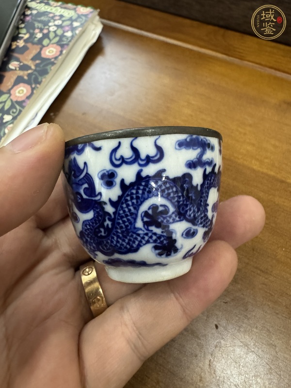 古玩陶瓷青花蓋碗真品鑒賞圖