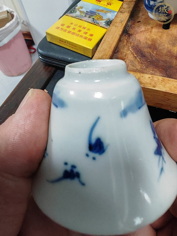 古玩陶瓷青花竹子杯真品鑒賞圖