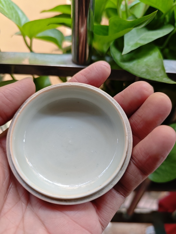 古玩陶瓷豇豆紅釉印泥盒拍賣,當前價格28000元