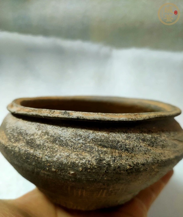 古玩陶瓷戰(zhàn)國(guó)黑陶香爐真品鑒賞圖