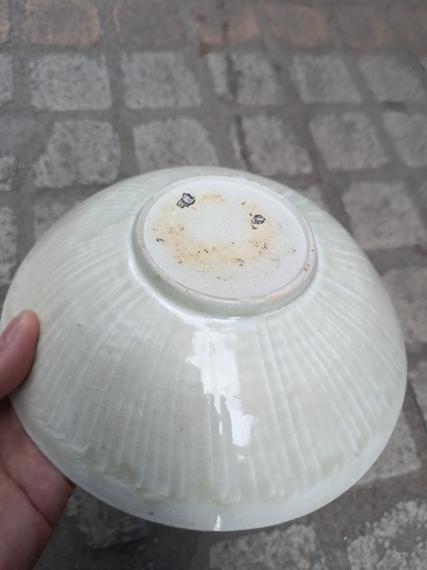 古玩陶瓷北宋湖田窯青白釉刻花盤拍賣,當前價格48000元