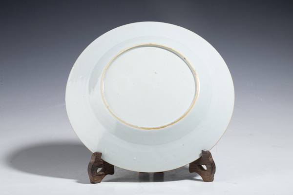 古玩陶瓷清乾隆·粉彩花卉紋折沿盤拍賣,當前價格1900元