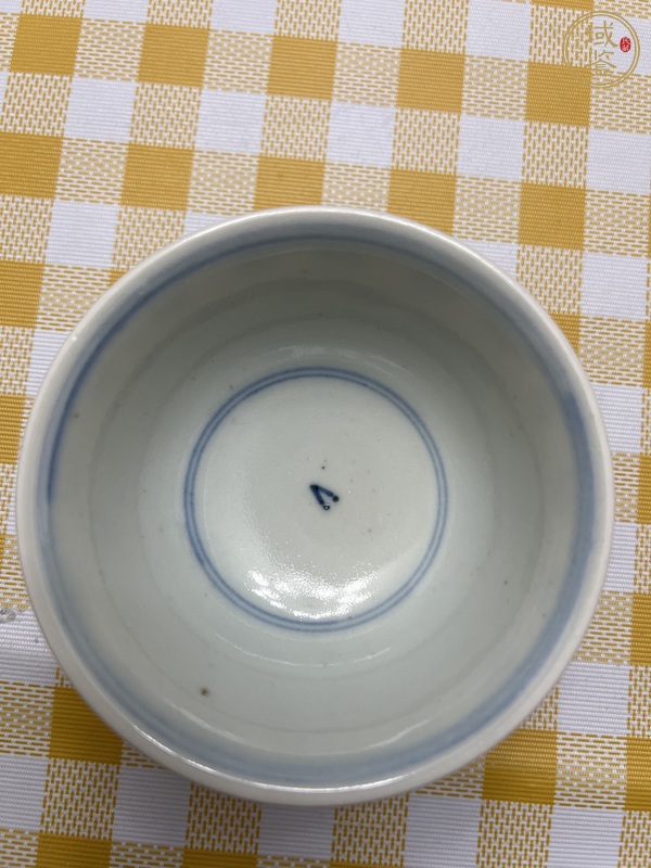 古玩陶瓷魚藻紋青花杯真品鑒賞圖