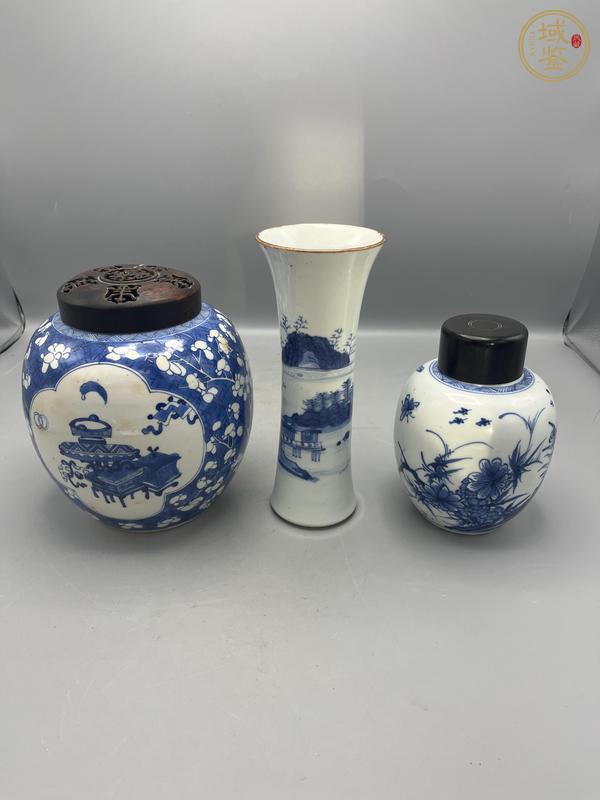 古玩陶瓷康熙青花罐真品鑒賞圖