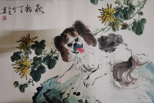 古玩字畫北京美協(xié)著名寫意花鳥畫家馬元良秋韻拍賣，當前價格499元