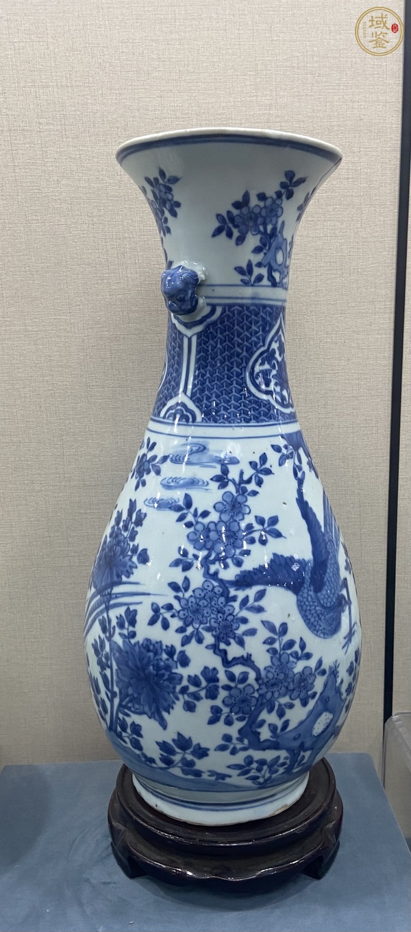 古玩陶瓷需上手，明晚期青花花鳥紋雙耳瓶真品鑒賞圖