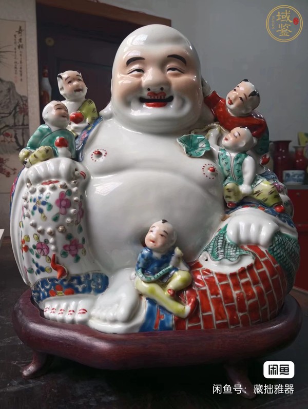 古玩陶瓷五子鬧佛真品鑒賞圖