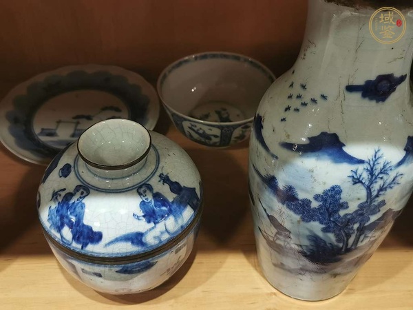 古玩陶瓷青花蓋缸真品鑒賞圖