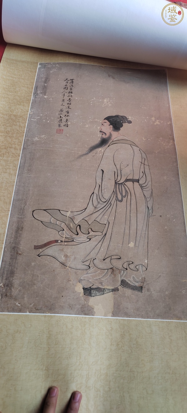 古玩字畫王鼎 人物圖真品鑒賞圖