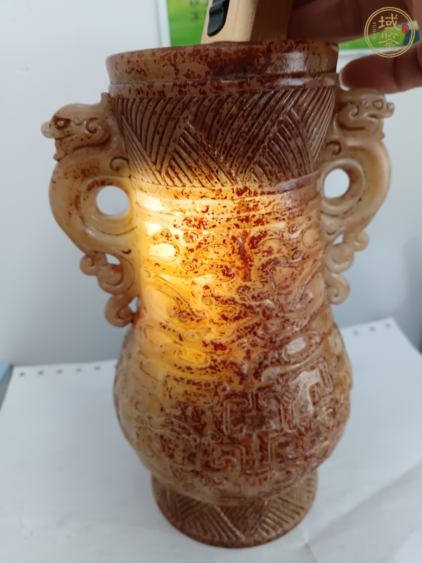 古玩玉器做舊仿古“玉瓶”真品鑒賞圖