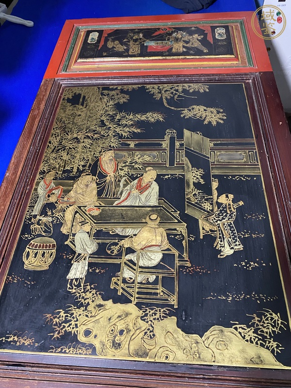 古玩雜項(xiàng)彩繪木板真品鑒賞圖