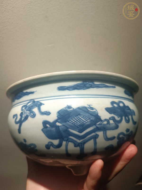 古玩陶瓷康熙青花香爐真品鑒賞圖