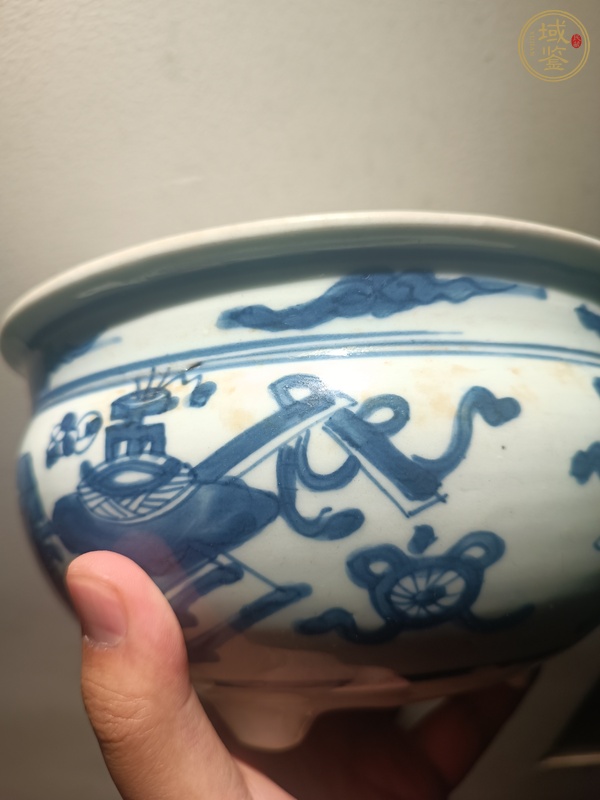 古玩陶瓷康熙青花香爐真品鑒賞圖